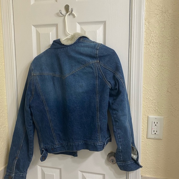 Abercrombie & Fitch Fleece Denim Jacket - Picture 2 of 3
